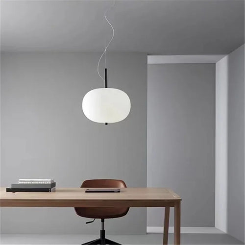 lustre nordique en verre avec suspension led pour décoration - vue 5 sur 12