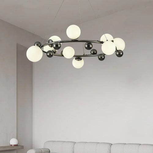 suspension nordique en métal et verre décoratif pour intérieur - vue 4 sur 13