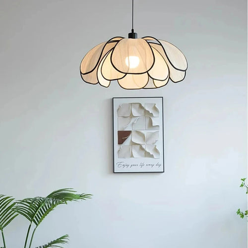 lampe suspendue moderne en tissu pour décoration artistique - vue 2 sur 11