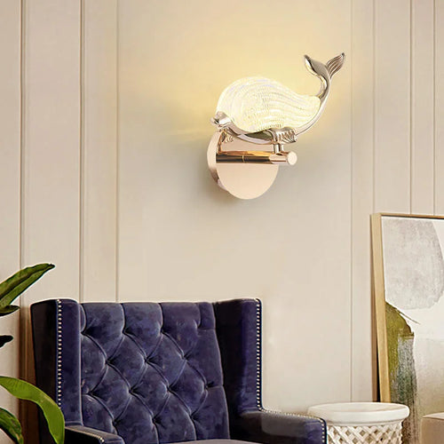 Style européen Villa Hall escalier lampe baleine lustre créatif salon luxe dauphin chambre suspension éclairage - vue 6 sur 14