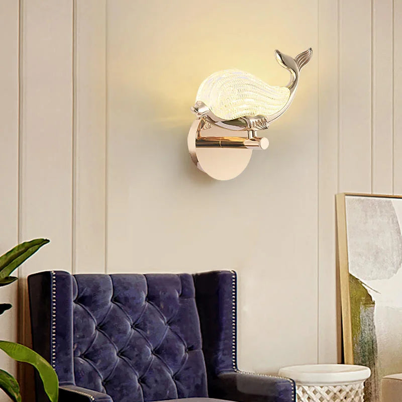 Style européen Villa Hall escalier lampe baleine lustre créatif salon luxe dauphin chambre suspension éclairage - vue 5 sur 14