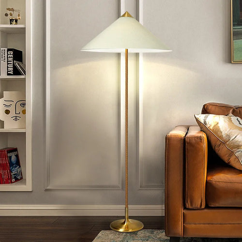Lampadaire en rotin Design Tynello - vue 2 sur 8