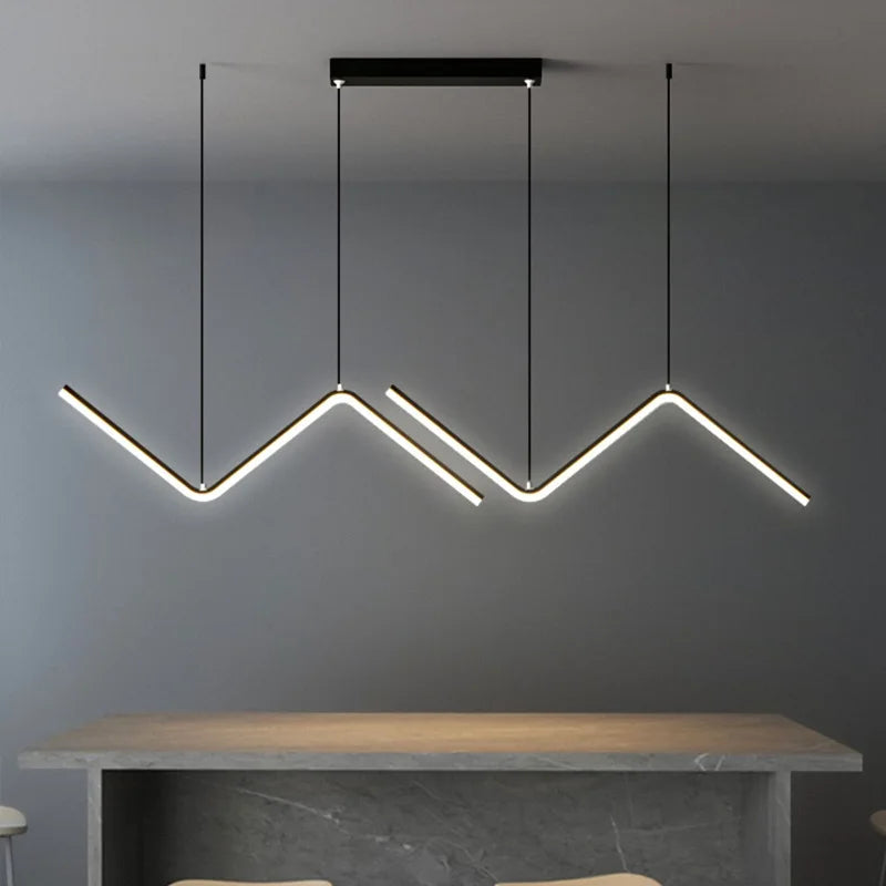 lustre moderne à led avec télécommande pour intérieur élégant - vue 4 sur 12