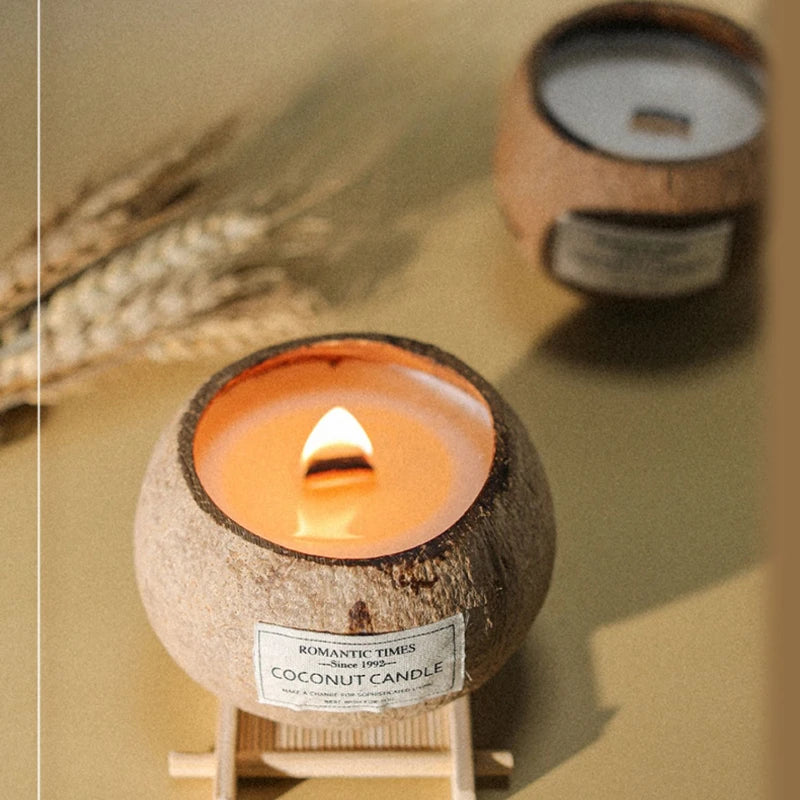 coffret cadeau bougie parfumée noix de coco souvenir de noël - vue 6 sur 20