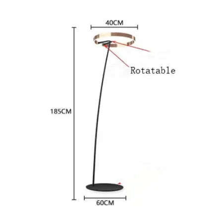 Lampe sur pied nordique en forme d'anneau de pêche - vue 15 sur 18