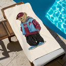 Serviette de plage légère séchage rapide oursons anime