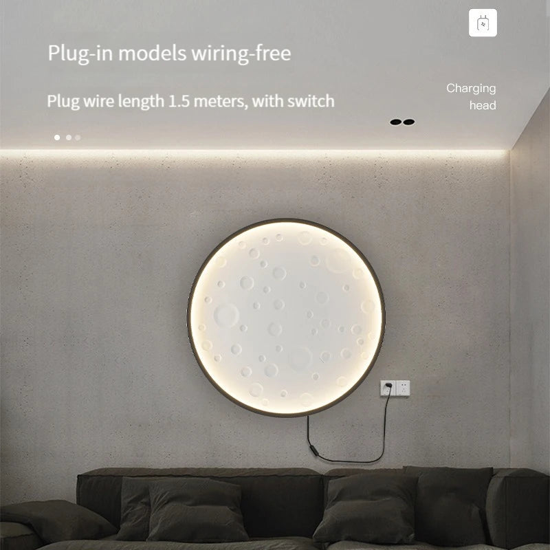 applique murale nordique moderne led rechargeable décorative - vue 3 sur 14