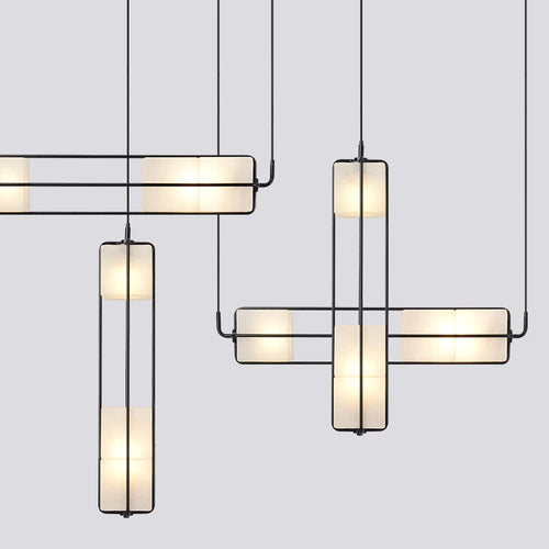 suspension en verre moderne pour éclairage de luxe intérieur - vue 2 sur 9