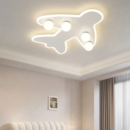 plafonnier lumineux avion moderne pour chambre d'enfants - vue 4 sur 10