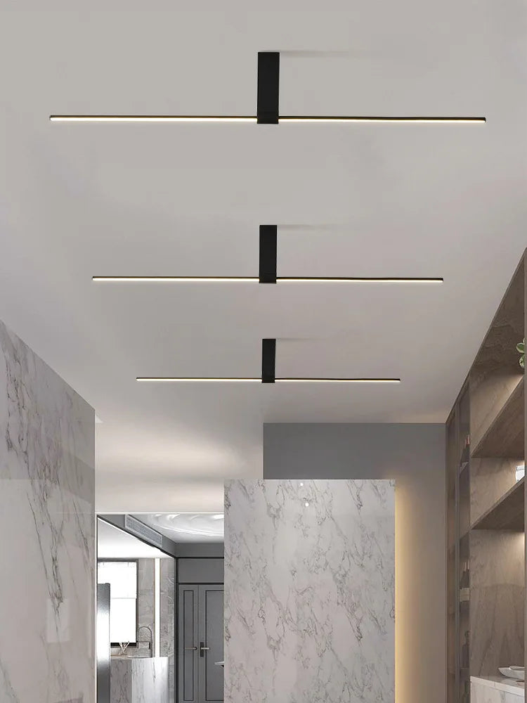 lampes de plafond minimalistes longues pour divers espaces - vue 2 sur 12