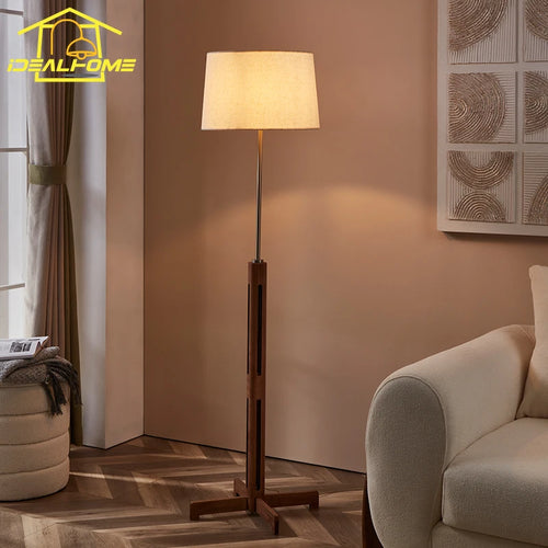 lampadaire en bois massif style wabi-sabi zen art lumineux - vue 2 sur 9