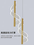 suspension led design en forme de s pour décoration intérieure élégante