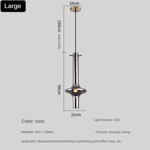 luminaire en verre avec joint en bambou design artistique pour divers espaces - vue 8 sur 12