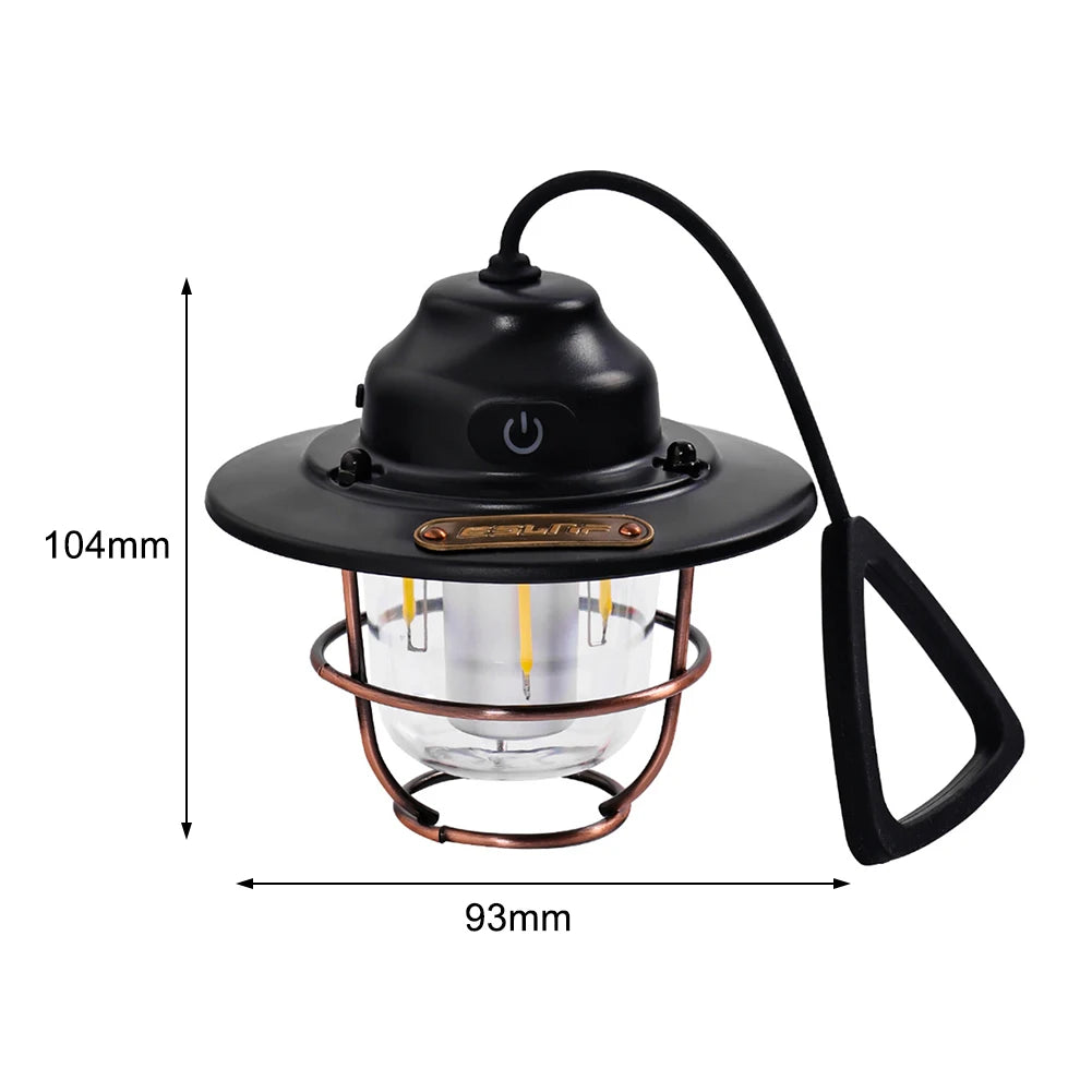 lampe de camping led rétro suspendue étanche avec batterie rechargeable - vue 11 sur 12