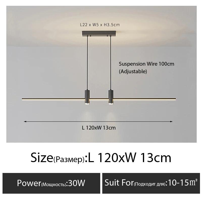 lustre nordique moderne avec projecteur pour restaurant et bar - vue 14 sur 18