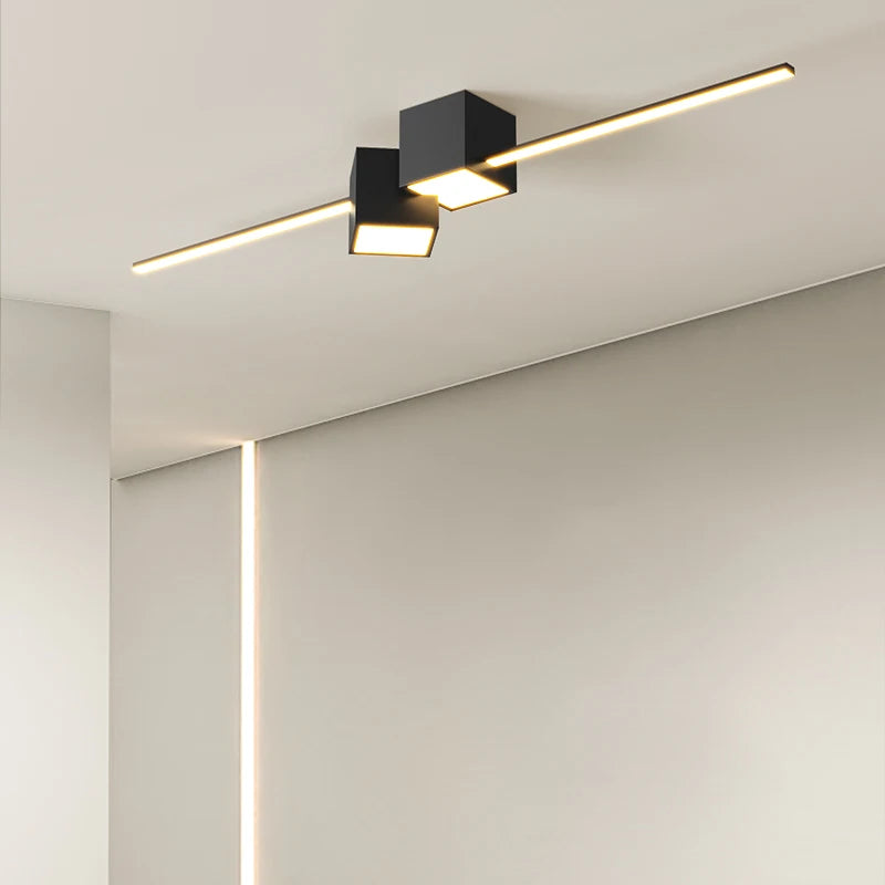 lustre led minimaliste pour éclairage intérieur moderne - vue 3 sur 10