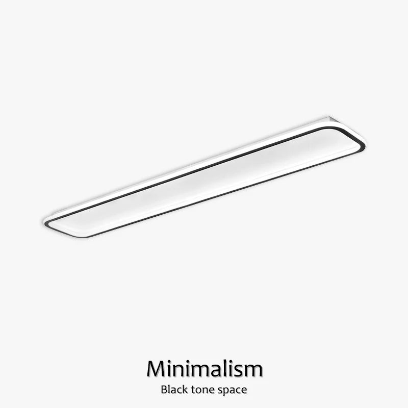 plafonnier led moderne design minimaliste à longue bande - vue 6 sur 10