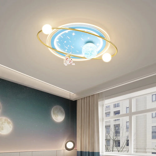 plafonnier enfant design astronaute lampe led créative moderne - vue 3 sur 9