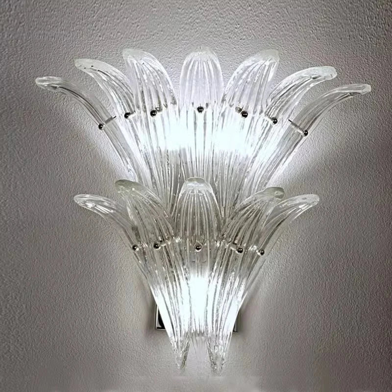 AiPaiTe français Vintage Murano verre LED lustre pour salon escalier Villa hôtel hall en forme de palmier lustre en verre - vue 10 sur 11