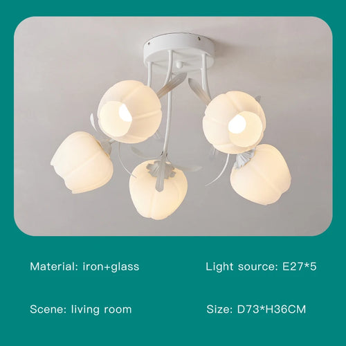 lustre nordique créatif à fleurs pour décoration intérieure - vue 24 sur 24