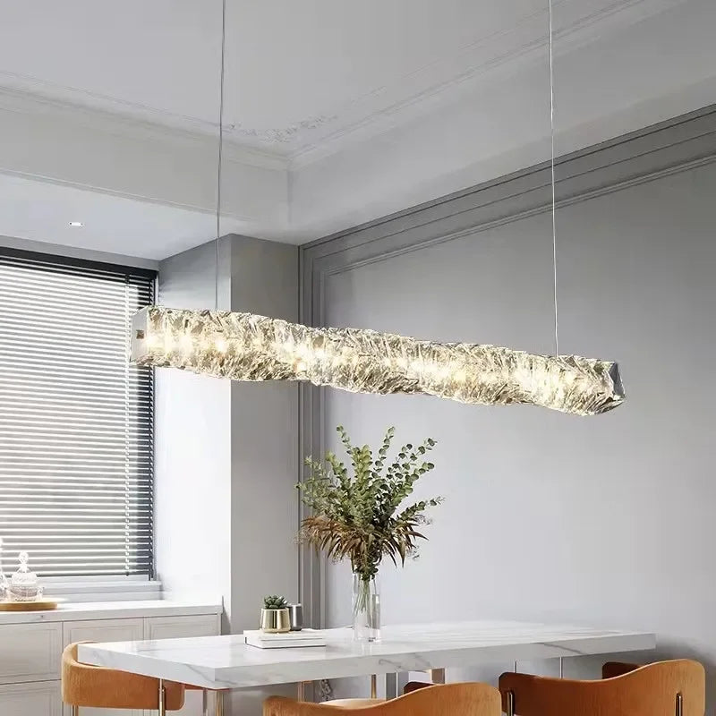 lustre cristal moderne avec télécommande dimmable pour restaurant - vue 4 sur 22