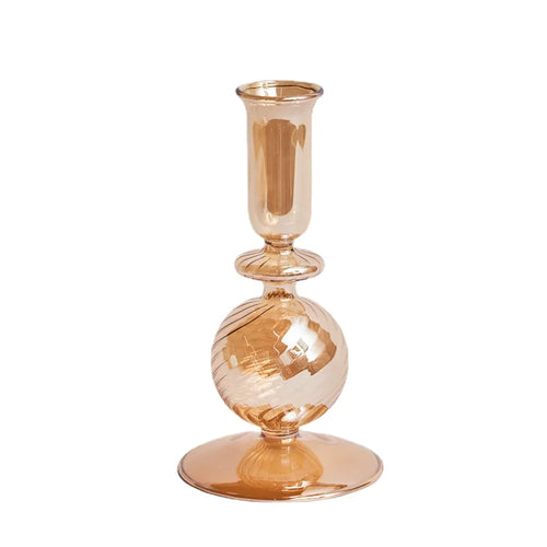 bougeoirs rétro coniques haut en verre pour décoration - vue 31 sur 32
