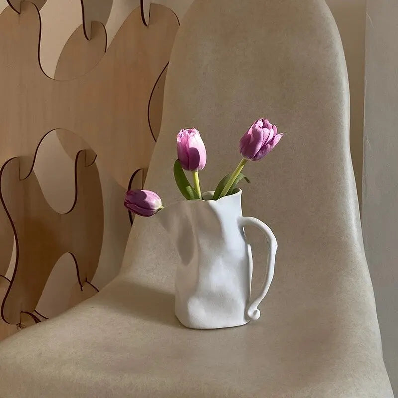 vase en céramique nordique pour décoration florale artisanale - vue 4 sur 8