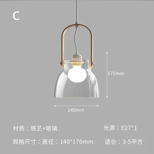 suspension design nordique moderne en verre décoration intérieure - vue 10 sur 9