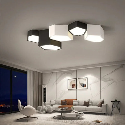 Plafonnier Led cubique irrégulier nordique - vue 2 sur 10