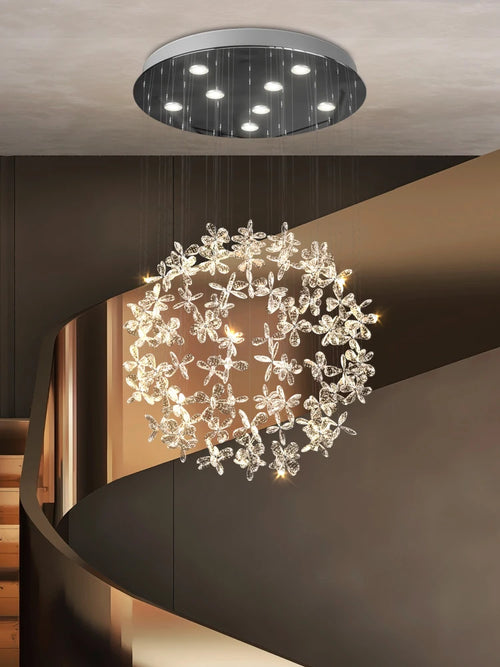 Plafond moderne chambre lustre salon lumière en cristal lustre de luxe circulaire restaurant led luminaire - vue 3 sur 10