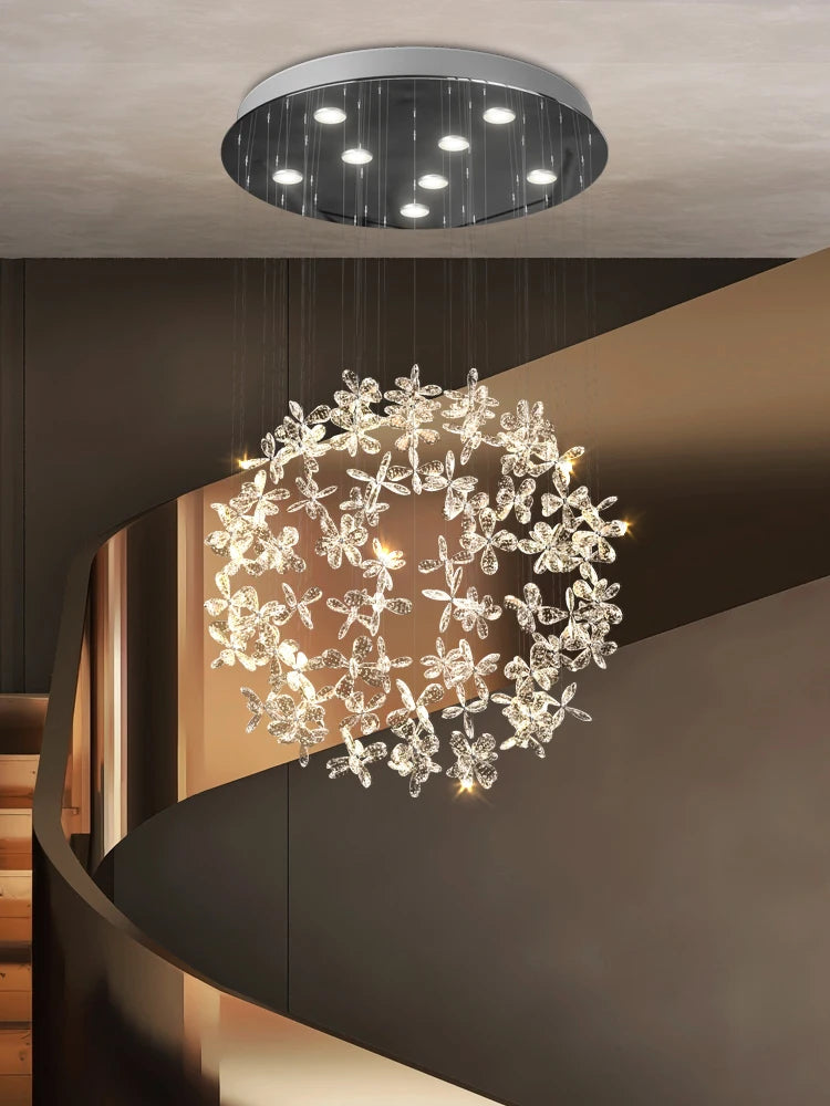 Plafond moderne chambre lustre salon lumière en cristal lustre de luxe circulaire restaurant led luminaire - vue 2 sur 10
