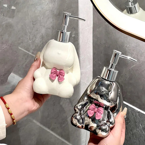 distributeur de savon liquide et désinfectant mignon à pression - vue 4 sur 11