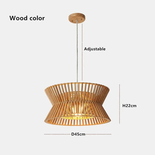 2024 New Creative Solid Wood Chandelier For Living Room Dining Room Office North European Style Indoor Lighting Decoration - vue 9 sur 8