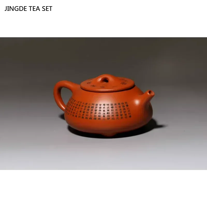 Théière yixing en argile zisha sculptée main coeur - vue 3 sur 7