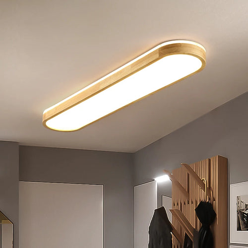 Lustre LED au Design nordique moderne en bois - vue 3 sur 13
