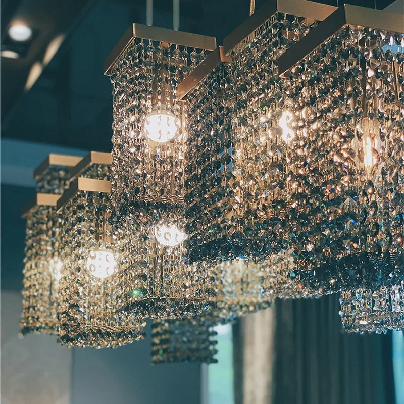 lustre moderne en cristal pour décoration élégante et raffinée - vue 6 sur 11