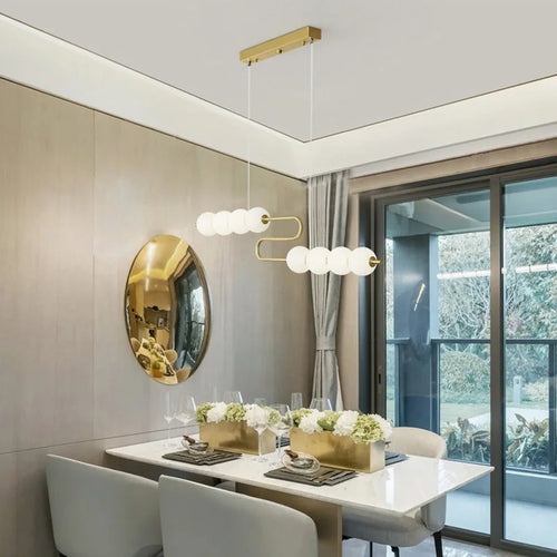 lustre led funky doré argenté pour éclairage intérieur décoratif - vue 10 sur 22