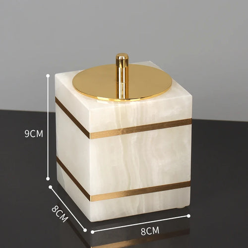 ensemble daccessoires en marbre naturel pour salle de bain - vue 8 sur 22