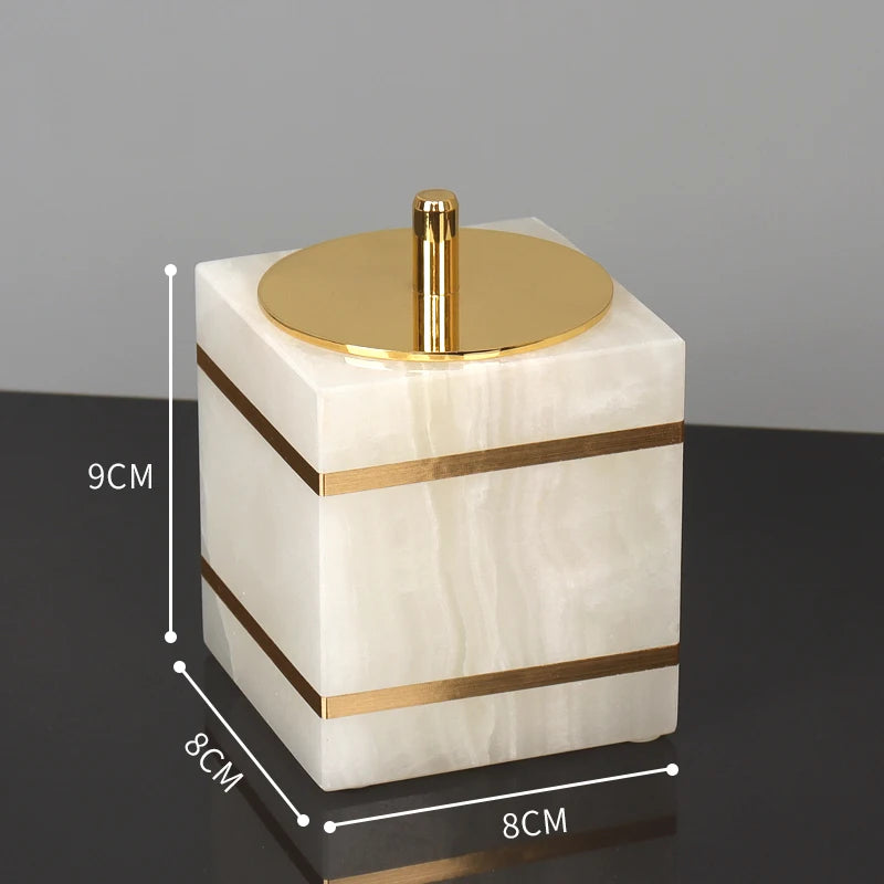 ensemble daccessoires en marbre naturel pour salle de bain - vue 7 sur 22