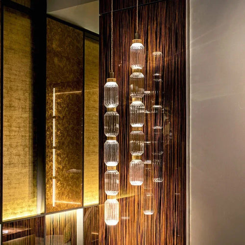 lustre moderne en cristal avec éclairage led pour décoration intérieure - vue 4 sur 14