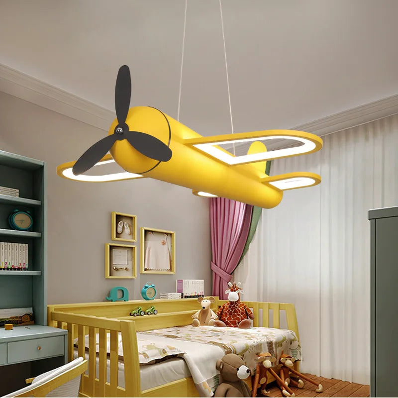 lustre créatif hélicoptère pour chambre d'enfants et jeunes - vue 3 sur 7