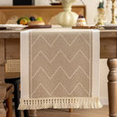 Chemin de table imperméable polyester motif géométrique décoration