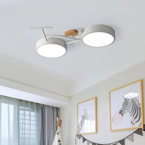 plafonnier led moderne au design nordique monté en surface - vue 2 sur 9