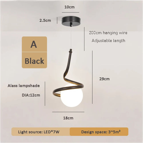 suspension en verre sphérique pour un éclairage moderne minimaliste