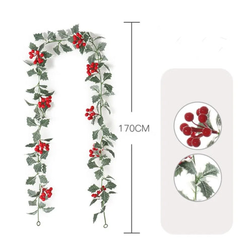 guirlande de feuilles artificielles pour décoration de noël - vue 13 sur 14
