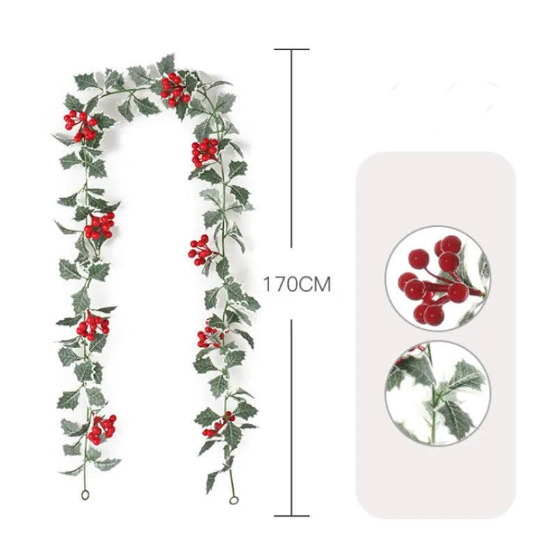 guirlande de feuilles artificielles pour décoration de noël - vue 13 sur 14
