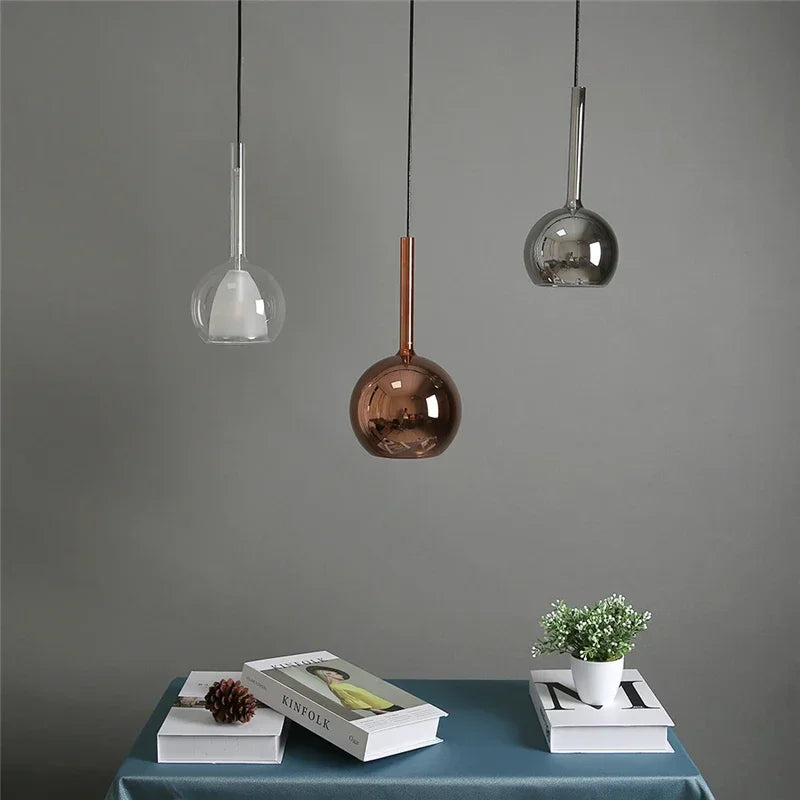 suspension en verre design nordique moderne pour éclairage décoratif - vue 3 sur 17