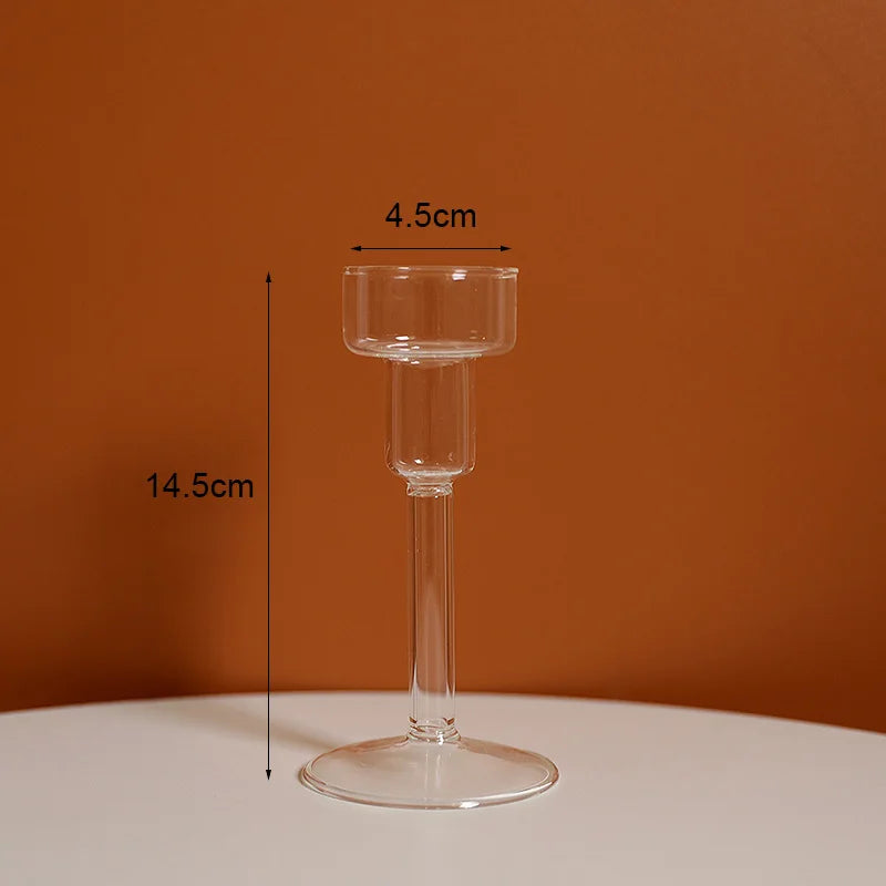 bougeoir vintage en verre pour mariage et dîners romantiques - vue 18 sur 27
