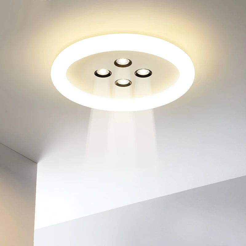 lampe de salon nordique led ronde simple et moderne - vue 4 sur 9