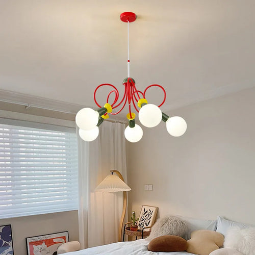 lustre design memphis coloré pour chambre enfant - vue 3 sur 9
